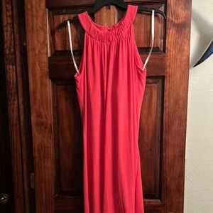 Sleeveless Coral Dress
